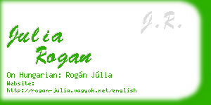 julia rogan business card